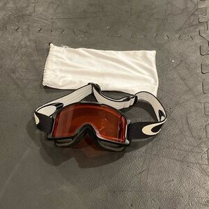 Oakley Black and White Goggles with Red Lens